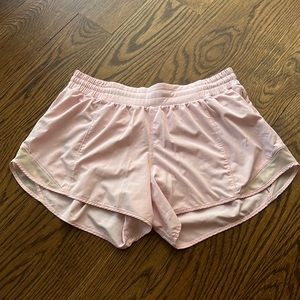 Light pink Lulu lemon hotty hot shorts 4 inch